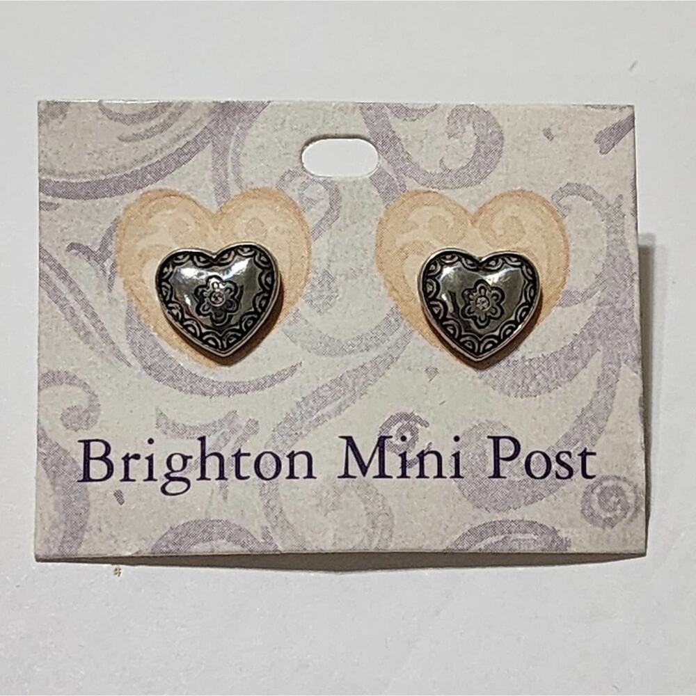 Brighton Crystal jeweled‎ silver plated post stud earrings